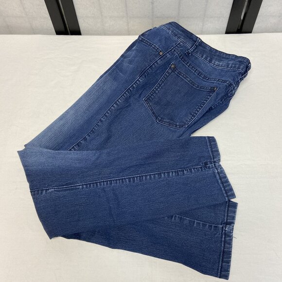 Tru Luxe Premium Platinum Stretch Mid Rise Straight Denim Medium Wash Jeans 2 - Picture 9 of 13